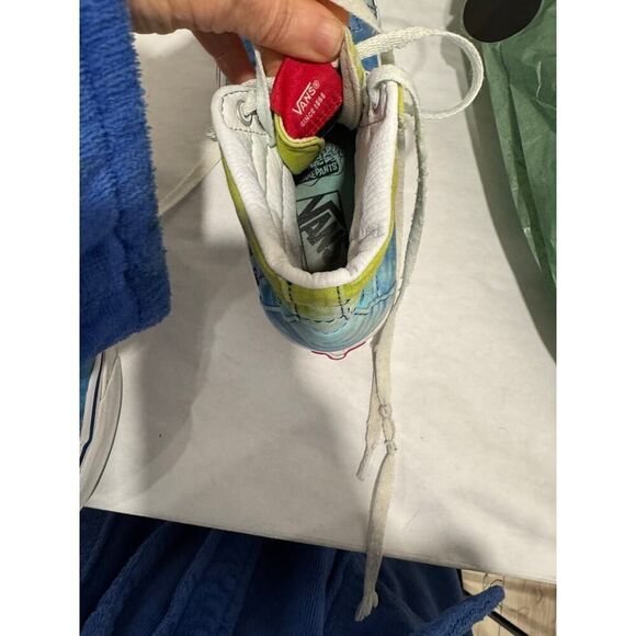 Spongebob SquarePants Sk8 Hi Vans Sneakers Hi-tops Skateboard Kids Size 3.5 Men - Picture 10 of 14